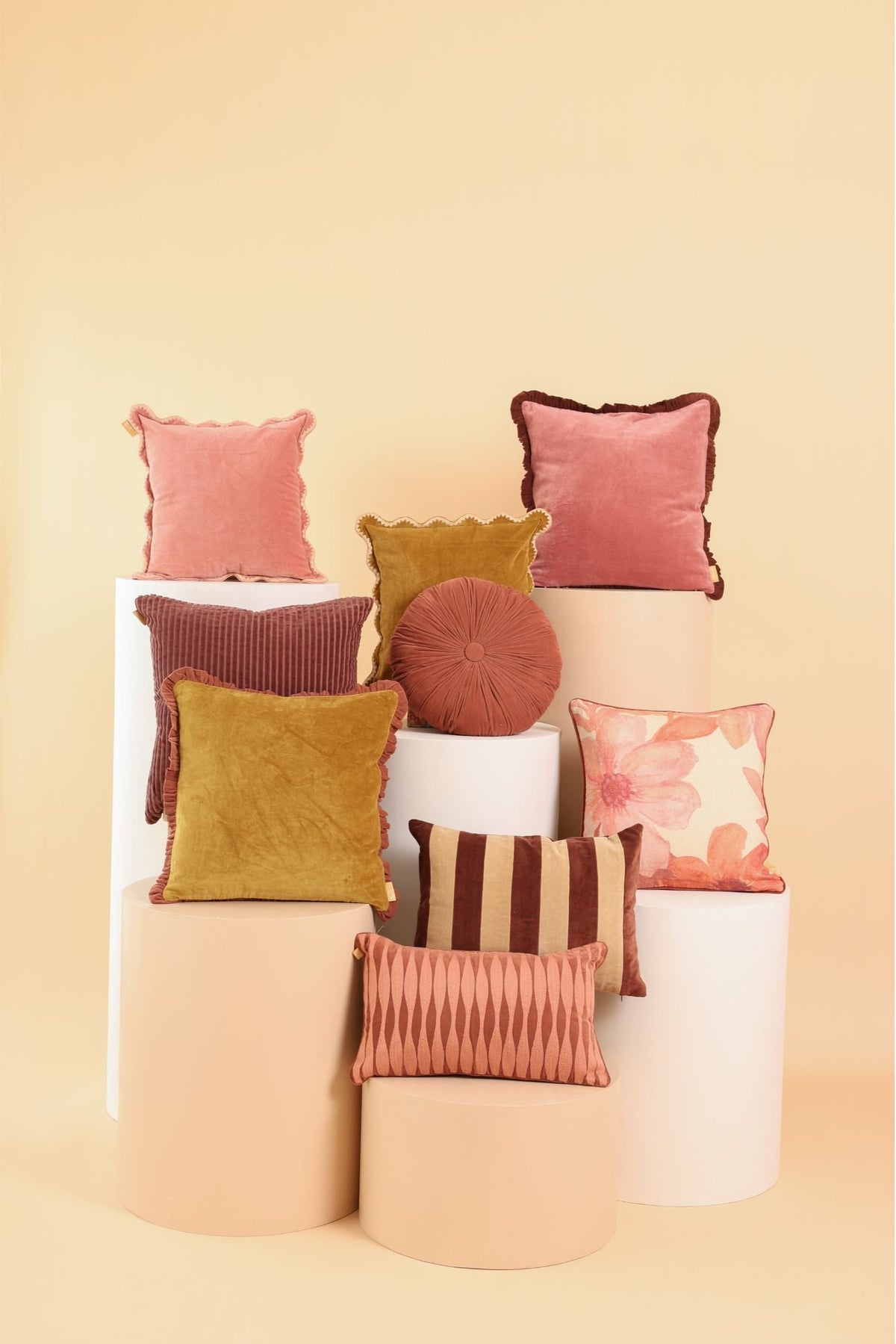 Cushion Cover | Ripple Rhubarb Oblong Cushion Cover