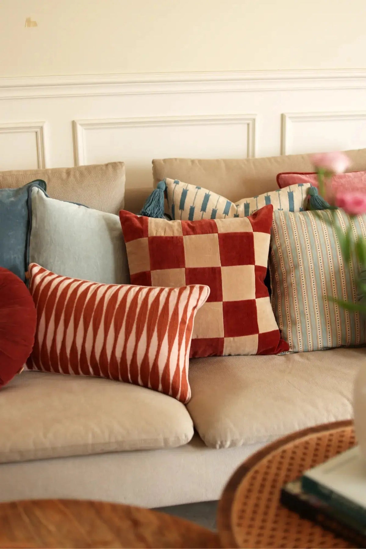 Ripple Spice Oblong Cushion Cover SanctuaryLiving
