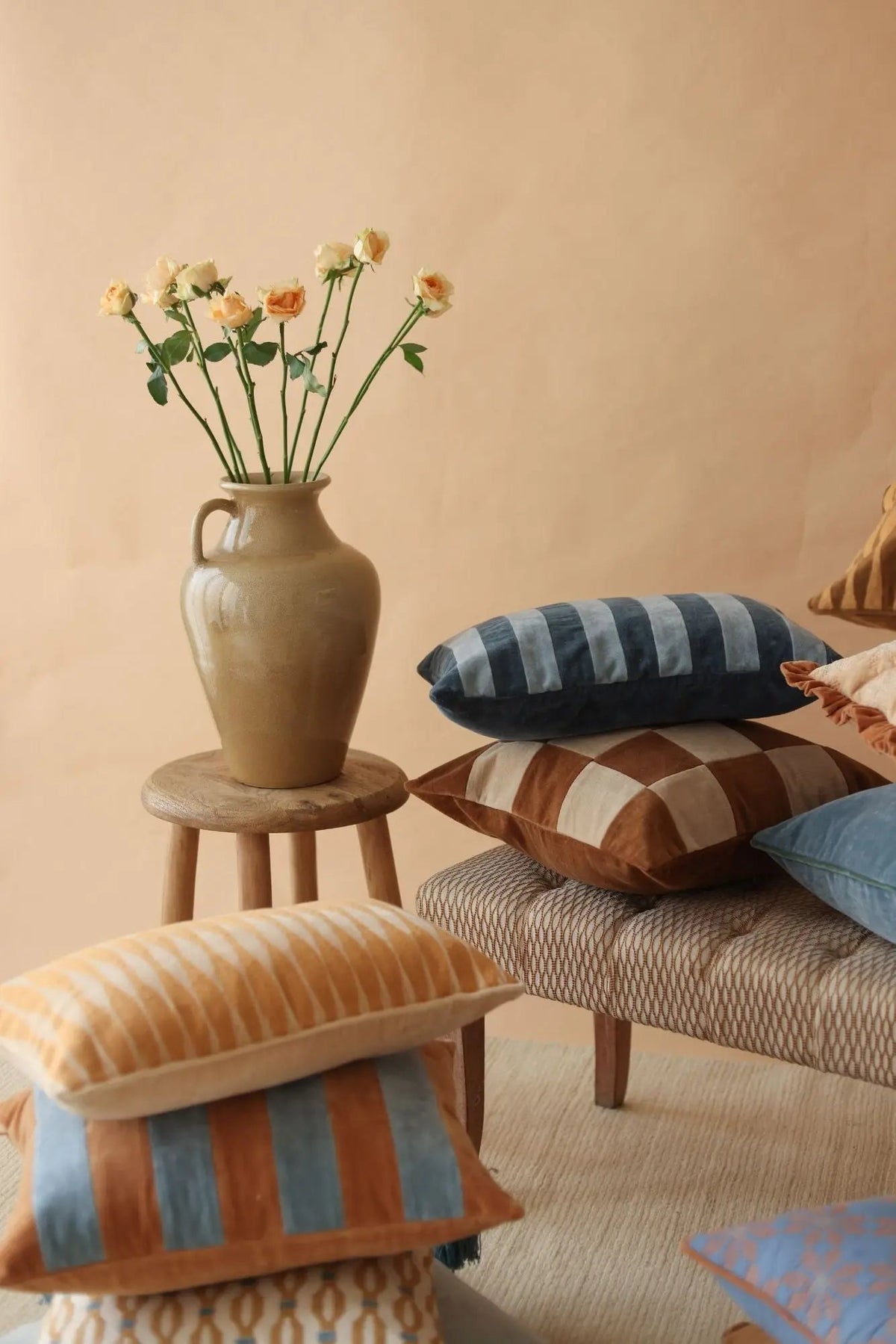 Fig Tan Brown Velvet Cushion Cover SanctuaryLiving