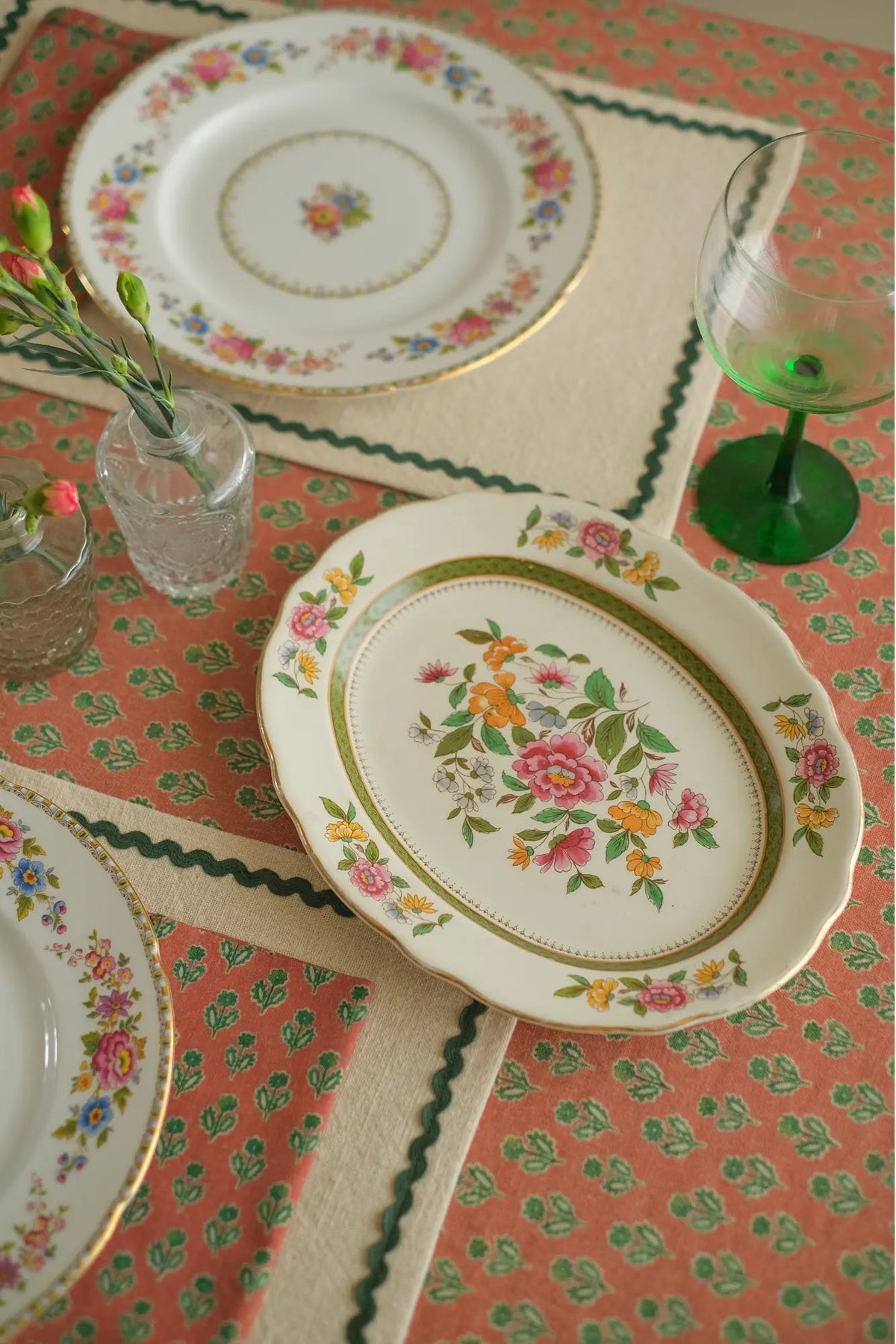 Table Mat | Clara Eucalyptus Cotton Table Mats-Set of 2 by Sanctuary Living