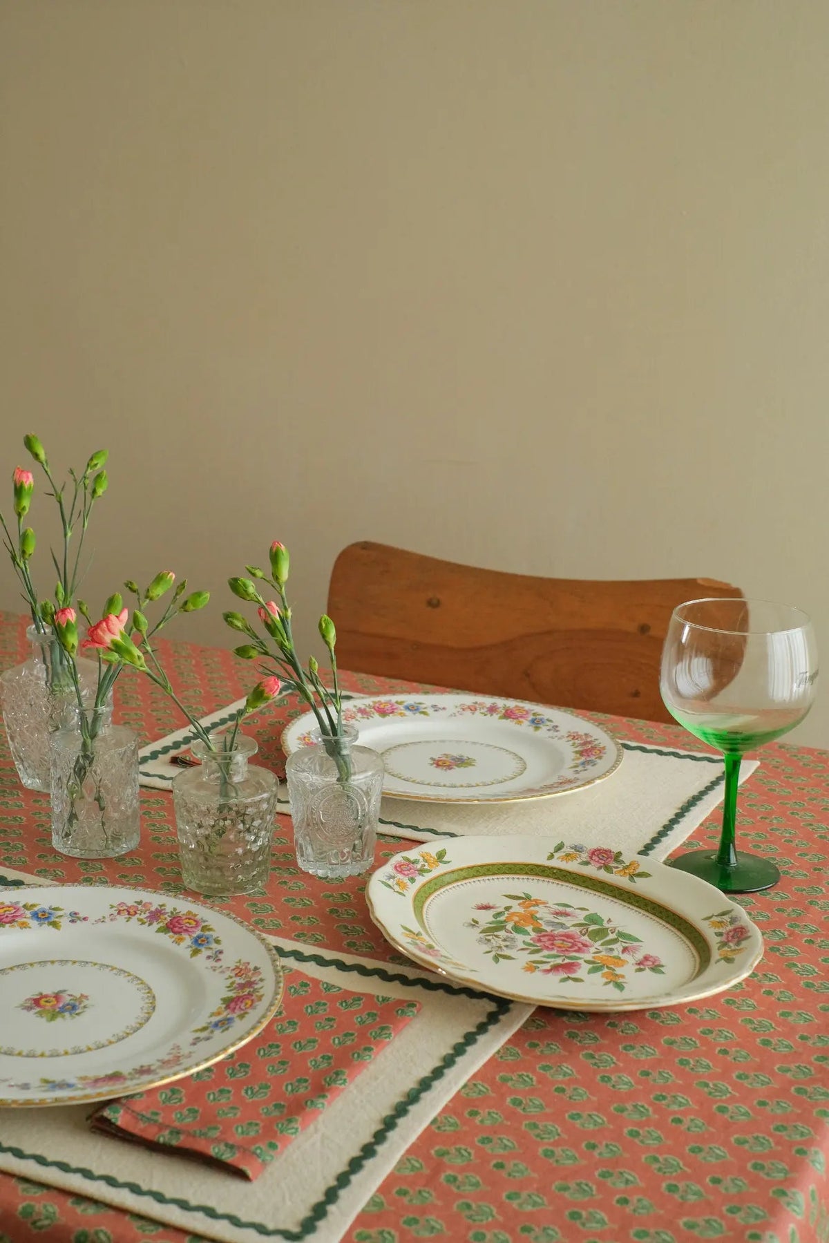 Table Mat | Clara Eucalyptus Cotton Table Mats-Set of 2 by Sanctuary Living