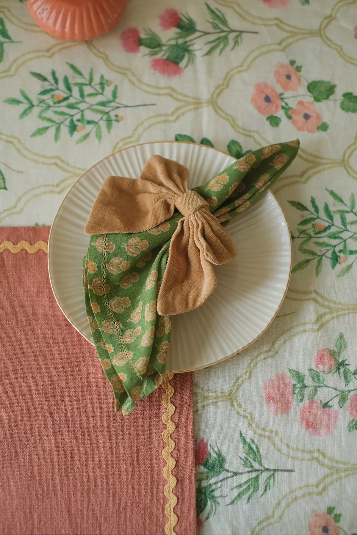 Table Napkin | Viola Forest Green Cotton Table Napkins-Set of 6 by Sanctuary Living