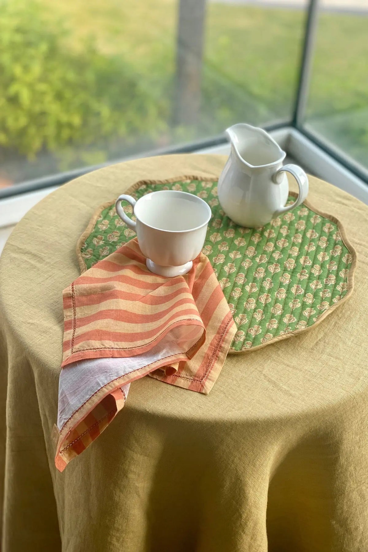 Table Napkin | Linea Amber Cotton Table Napkins-Set of 6 by Sanctuary Living
