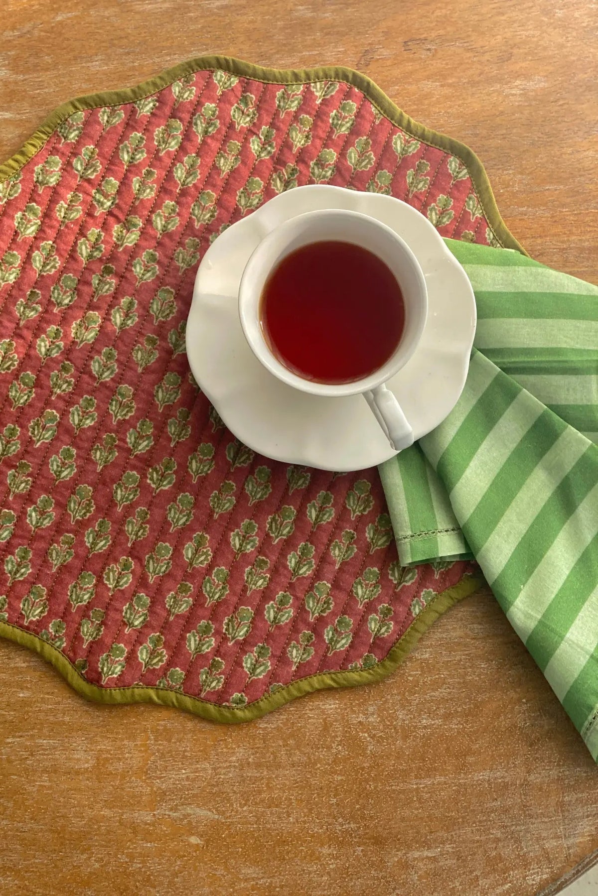 Table Napkin | Linea Forest Green Cotton Table Napkins-Set of 6 by Sanctuary Living