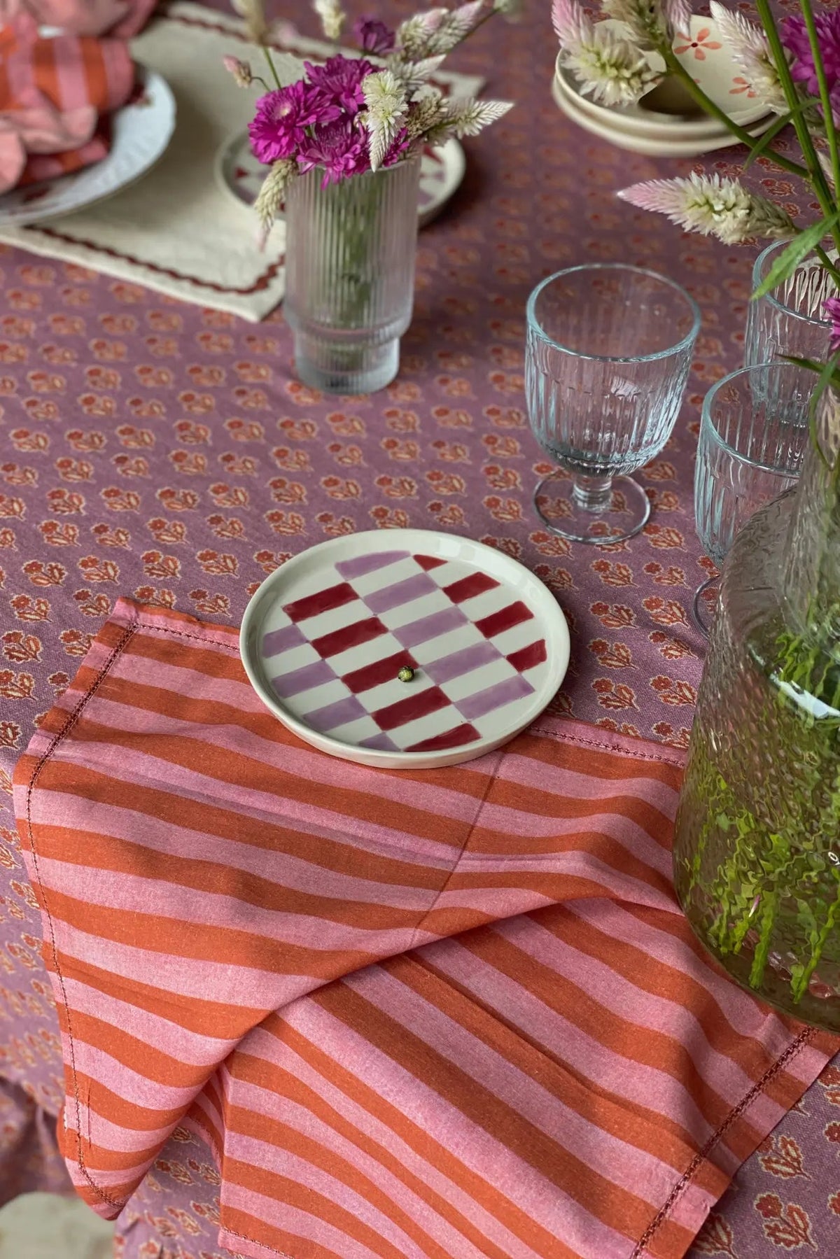 Table Napkin | Linea Dusty Rose Cotton Table Napkins-Set of 6 by Sanctuary Living