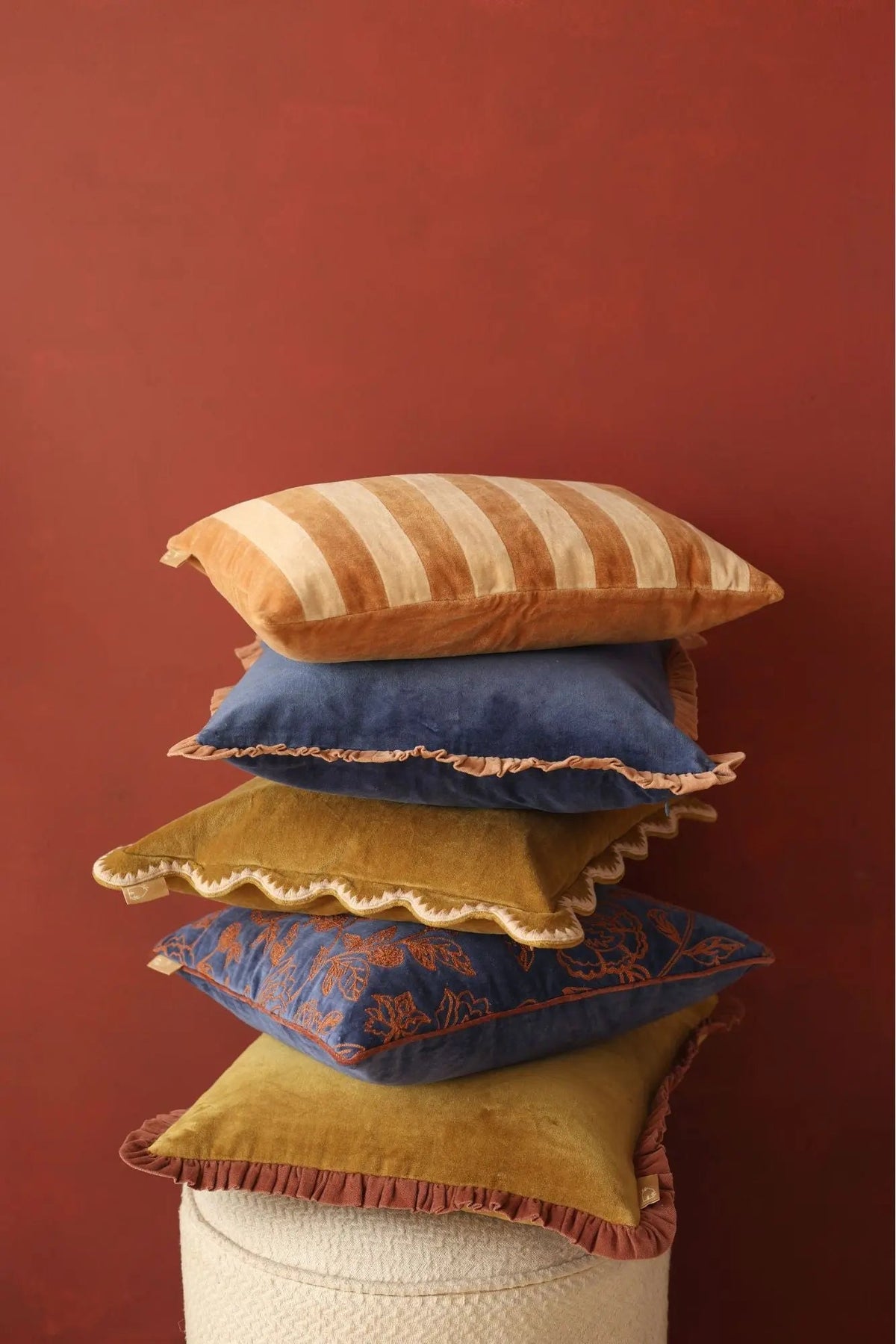 Rosabelle Chintz Cobalt Blue Cushion Cover SanctuaryLiving