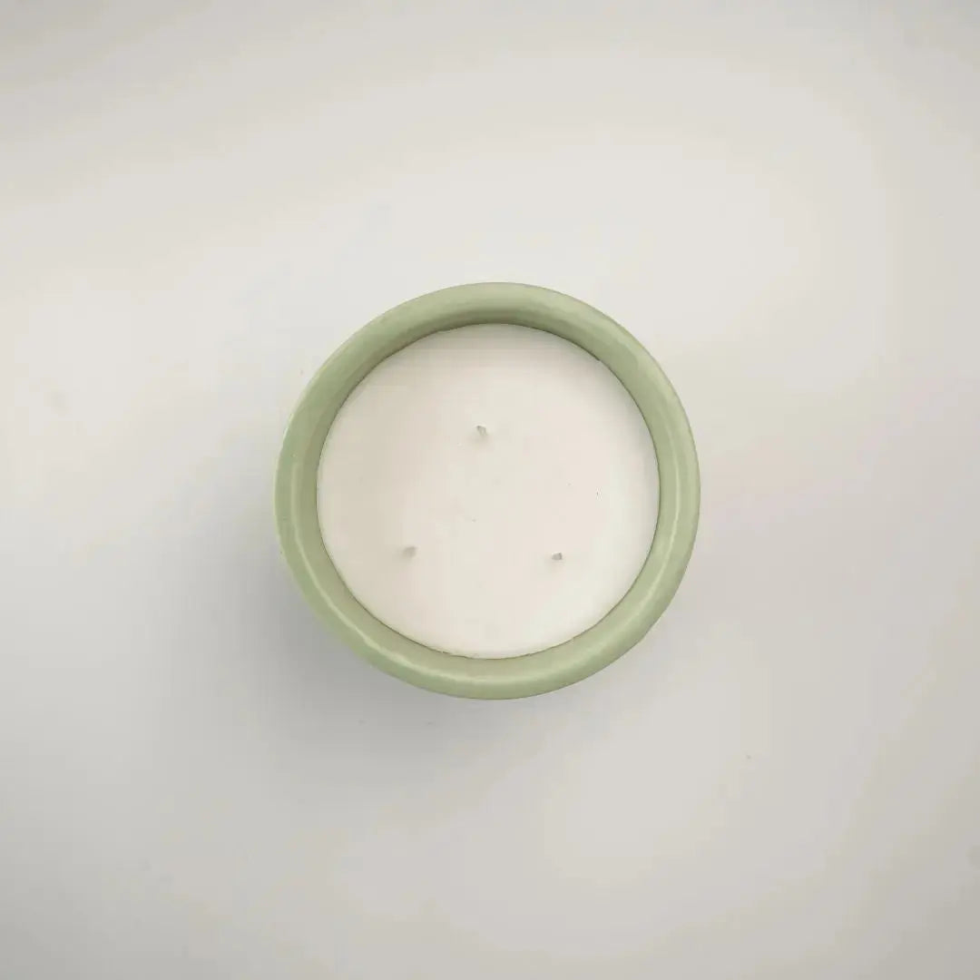 Stoneware Scented Candle 500g – Cool Water & Orchid Fragrance | Luxury 3-wick Long-Lasting Home Aroma Candle in Gift Box