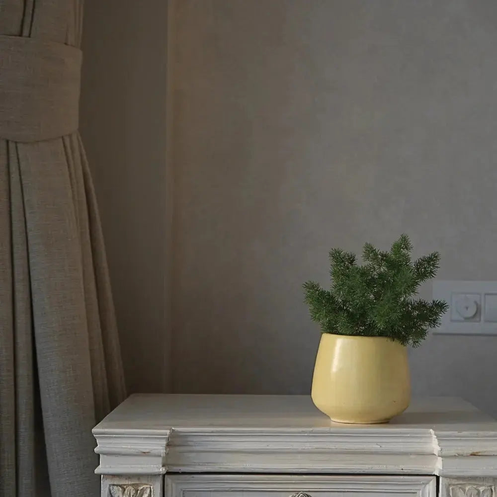 Stoneware Yellow Planter | Small