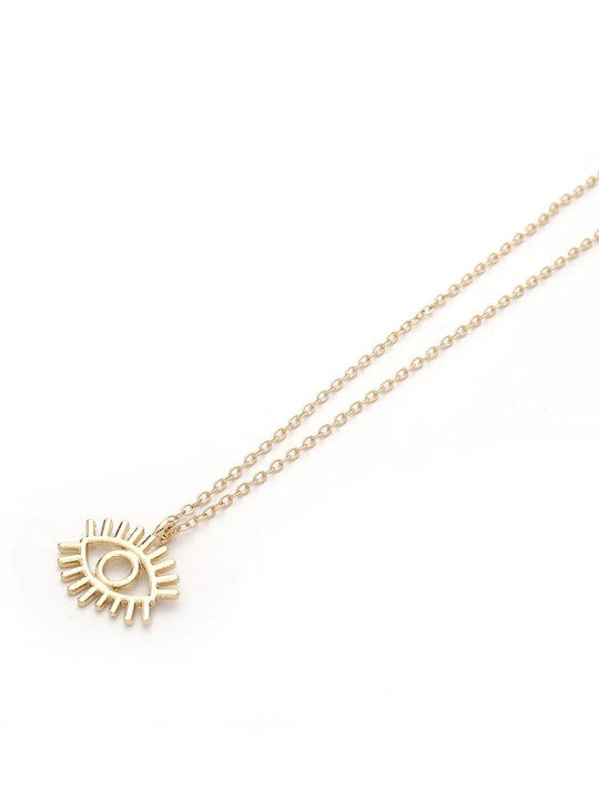 Eye Design Elegant Neck Chain – Gold-Finish Alloy – Lobster Clasp