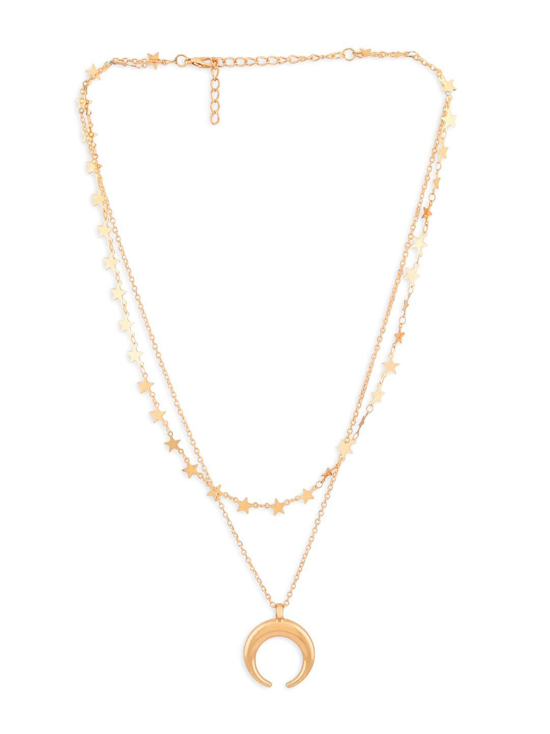 Two-Layered Gold-Plated Necklace – Alloy – 33 cm