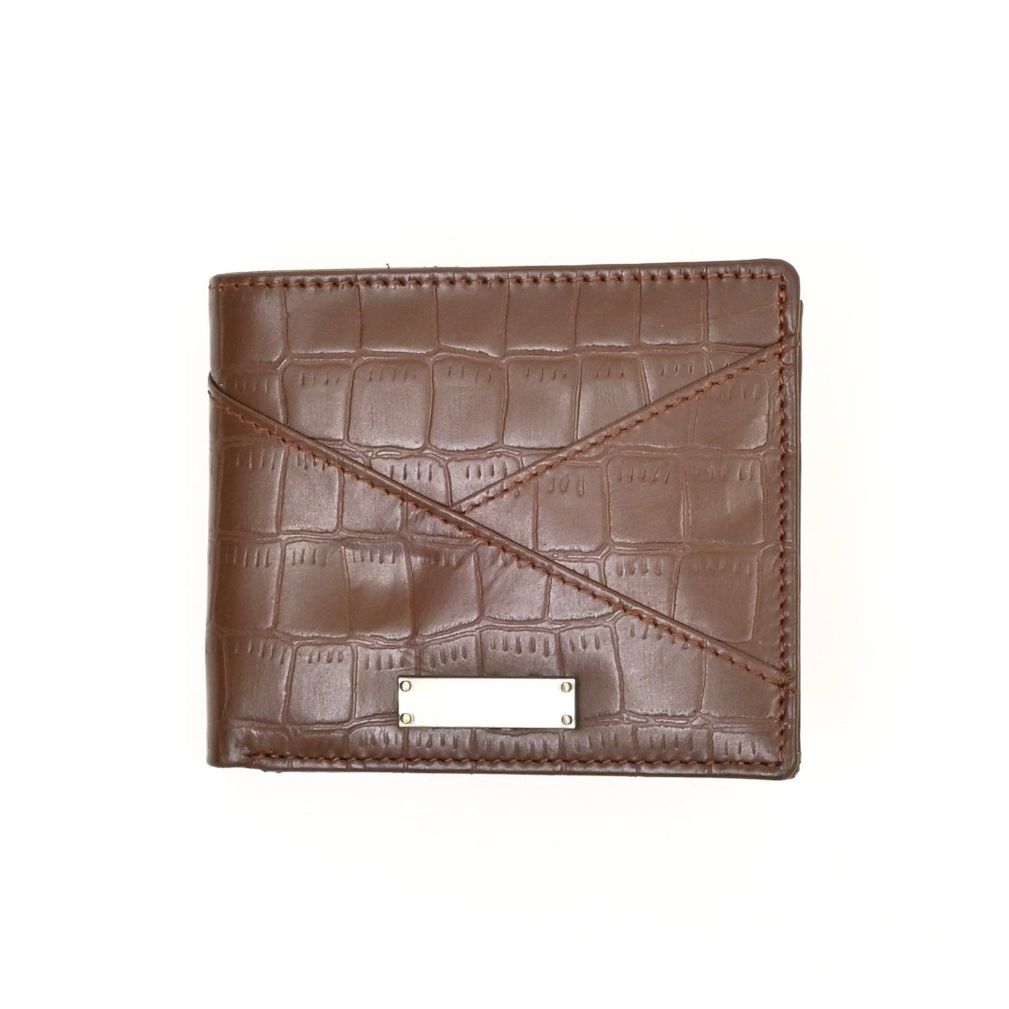 Brown Croc Napa Wallet Functional Men’s Wallet with Pocket