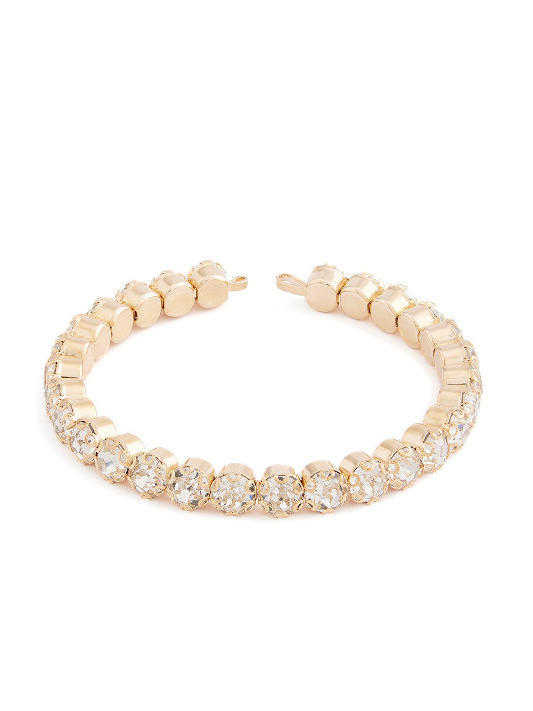 Gold-Plated Kada Bracelet – Women's Jewellery – Slip-On Design – 18.94cm Length