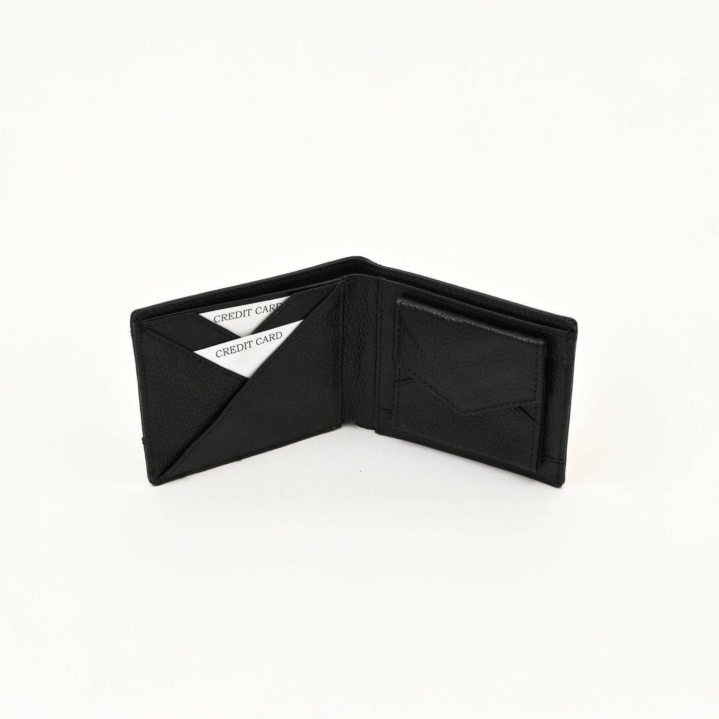 Leather Wallet Black Grained Napa For Men's