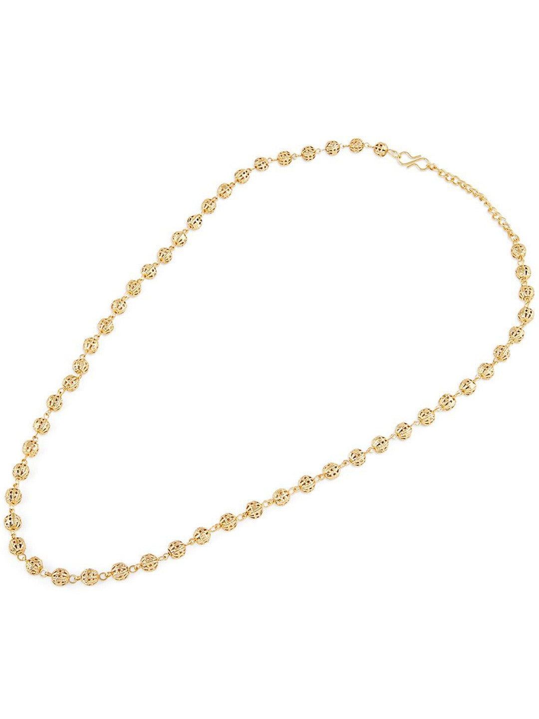 Gold-Plated Beaded Chain – Retail Necklace – Beaded Design – 29 cm Length