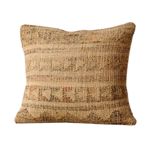 Natural Jute Woven Cushion with Filler 60 × 60 cm