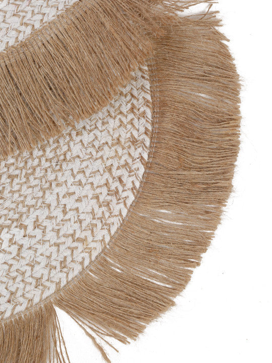 Boho Table Place Mat – Tabletop Textile – Natural Fibre, Two-Sided Use