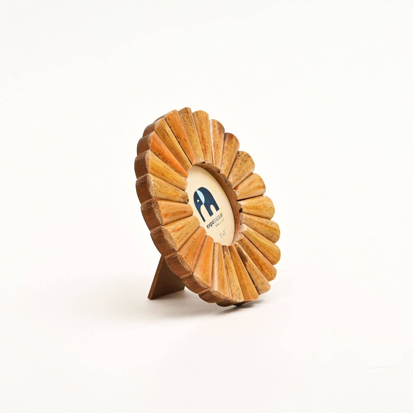 Round Sunflower Resin Photo Frame-Brown