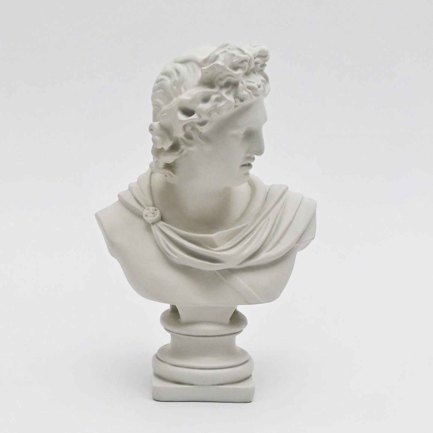 Ivory Greco-Roman Classical Bust Sculpture in Matte Resin