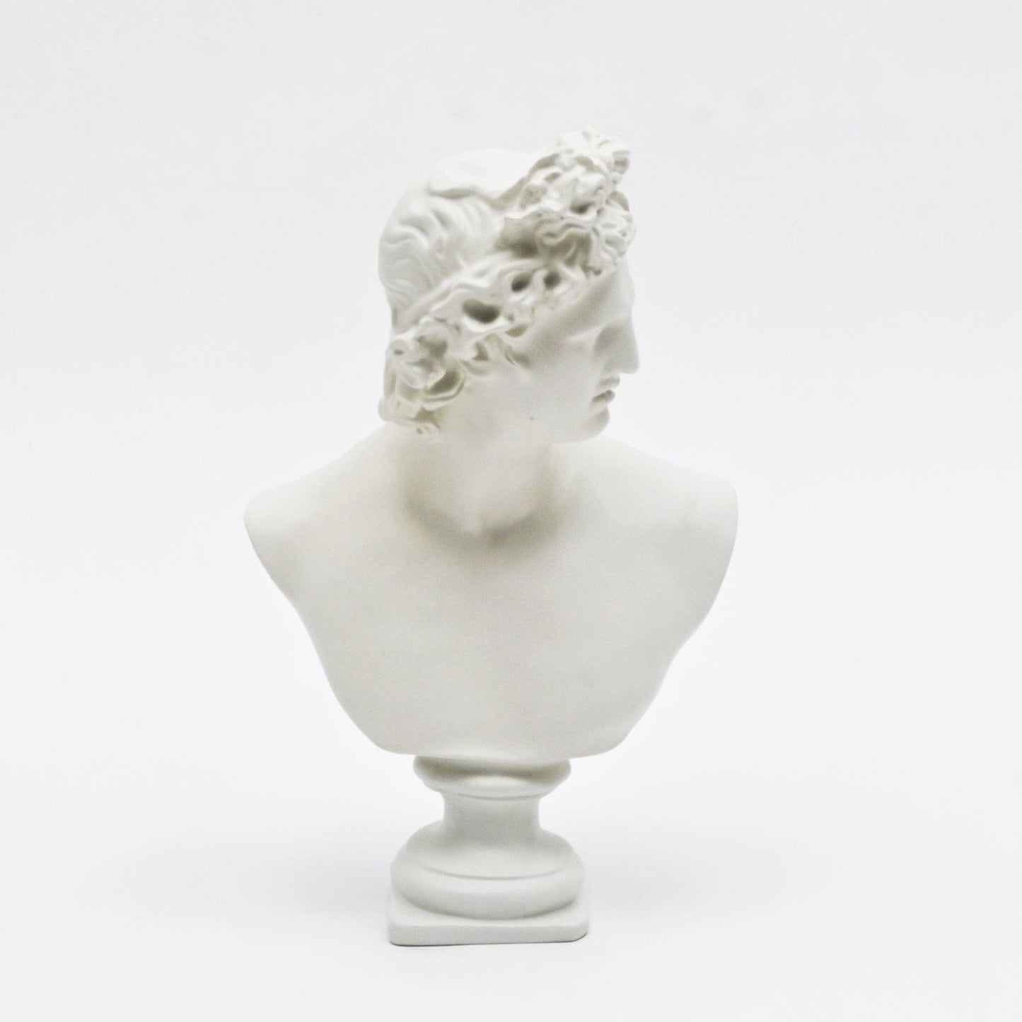 Ivory Neo-Classical Bust Sculpture in Matte Resin