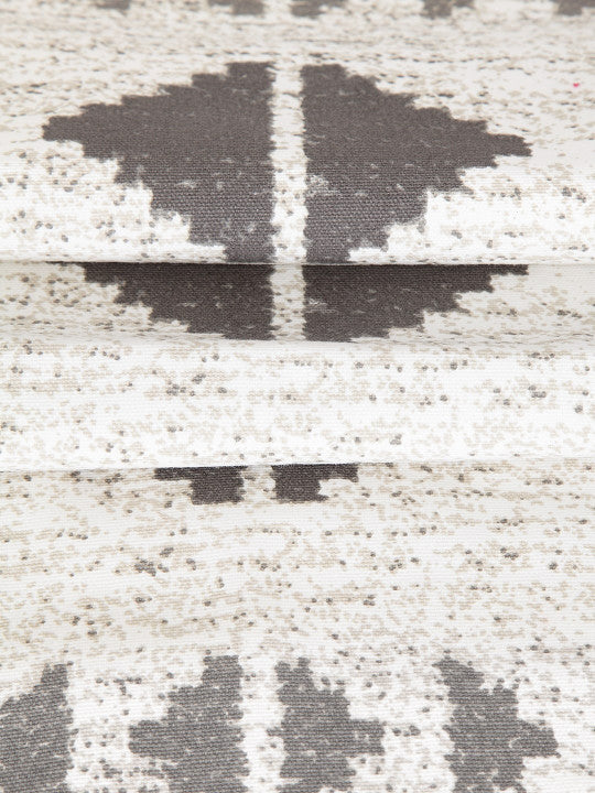 Geometric Printed Table Runner – Natural Cotton – Rectangular Design – Single Piece
