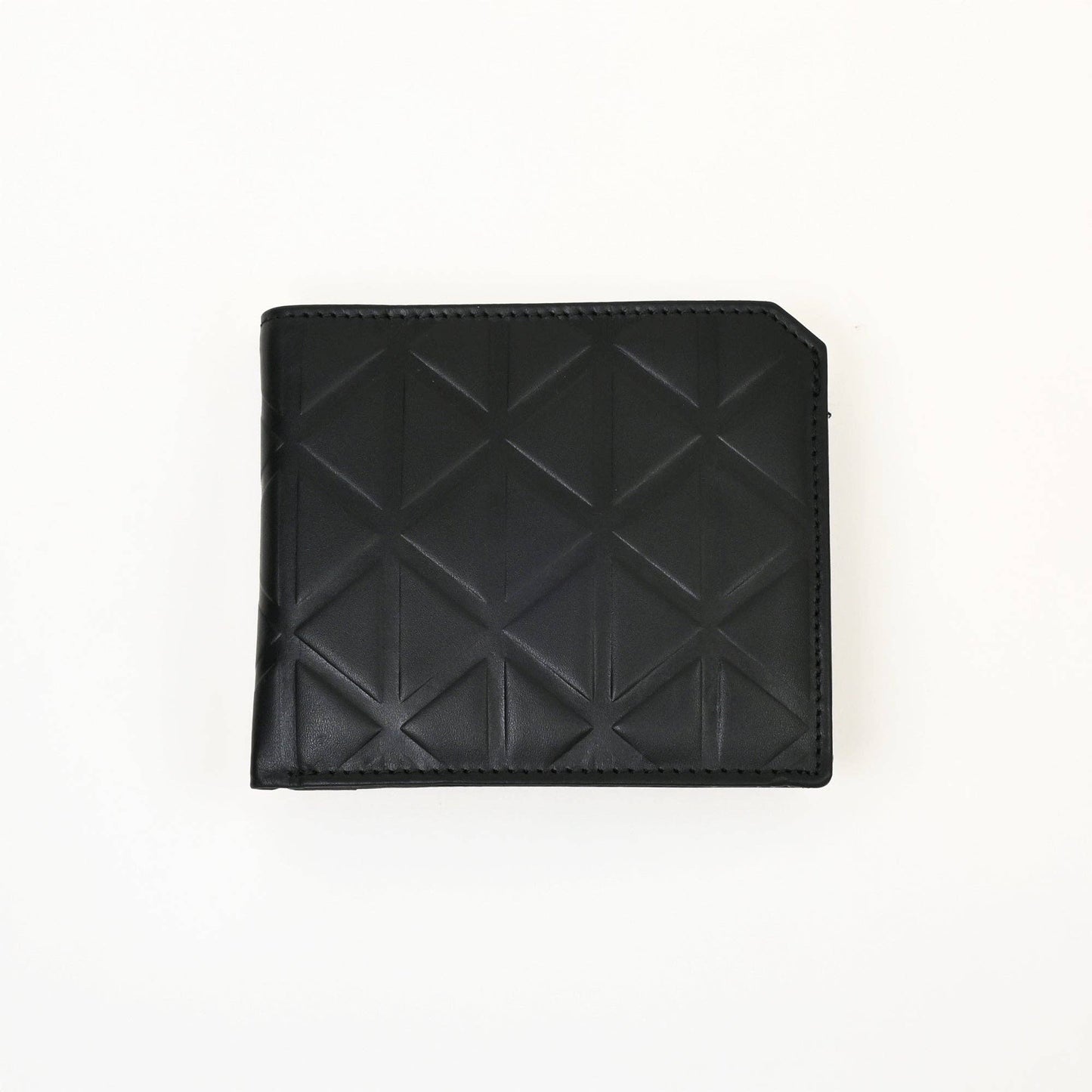 Slim Black Napa Leather Men's Wallet – Croc Pattern