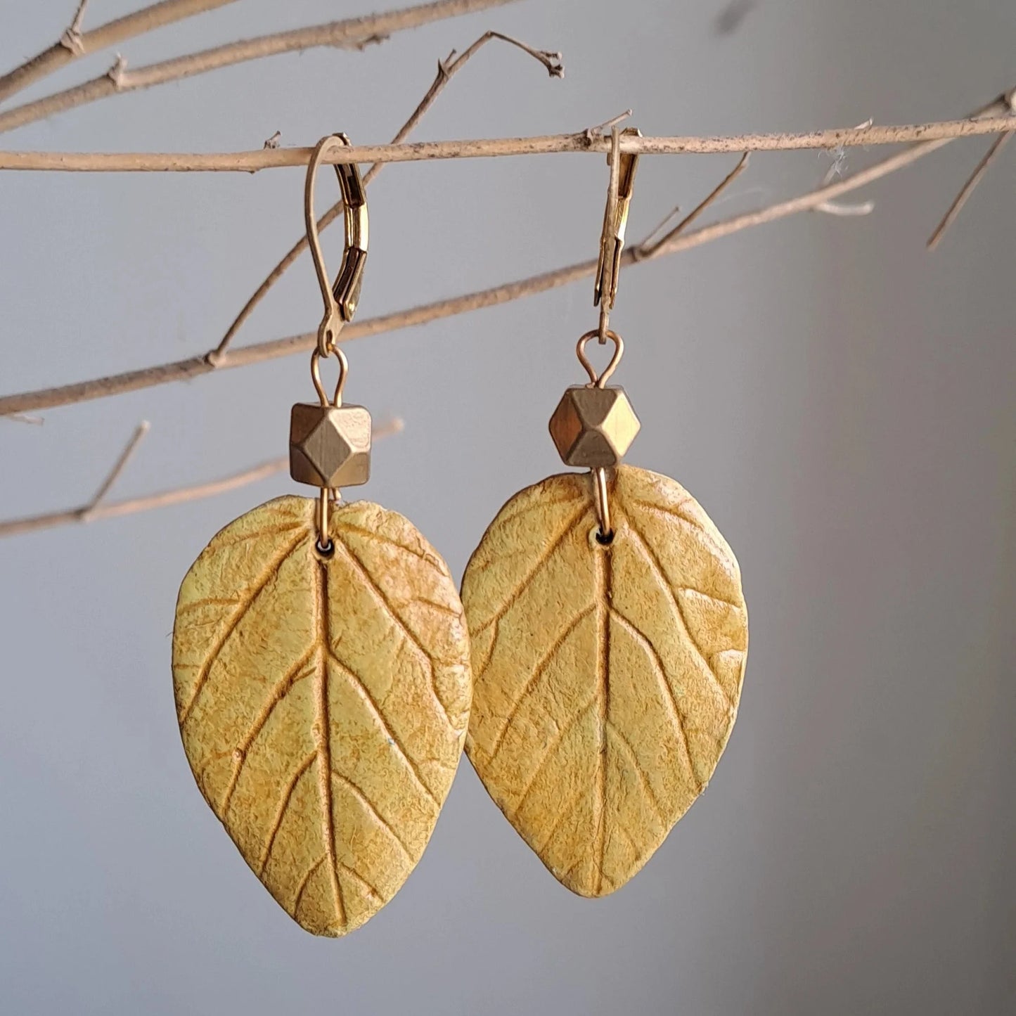 Papier-mache Earring-Mulberry-Dhokhra Leaf Earring