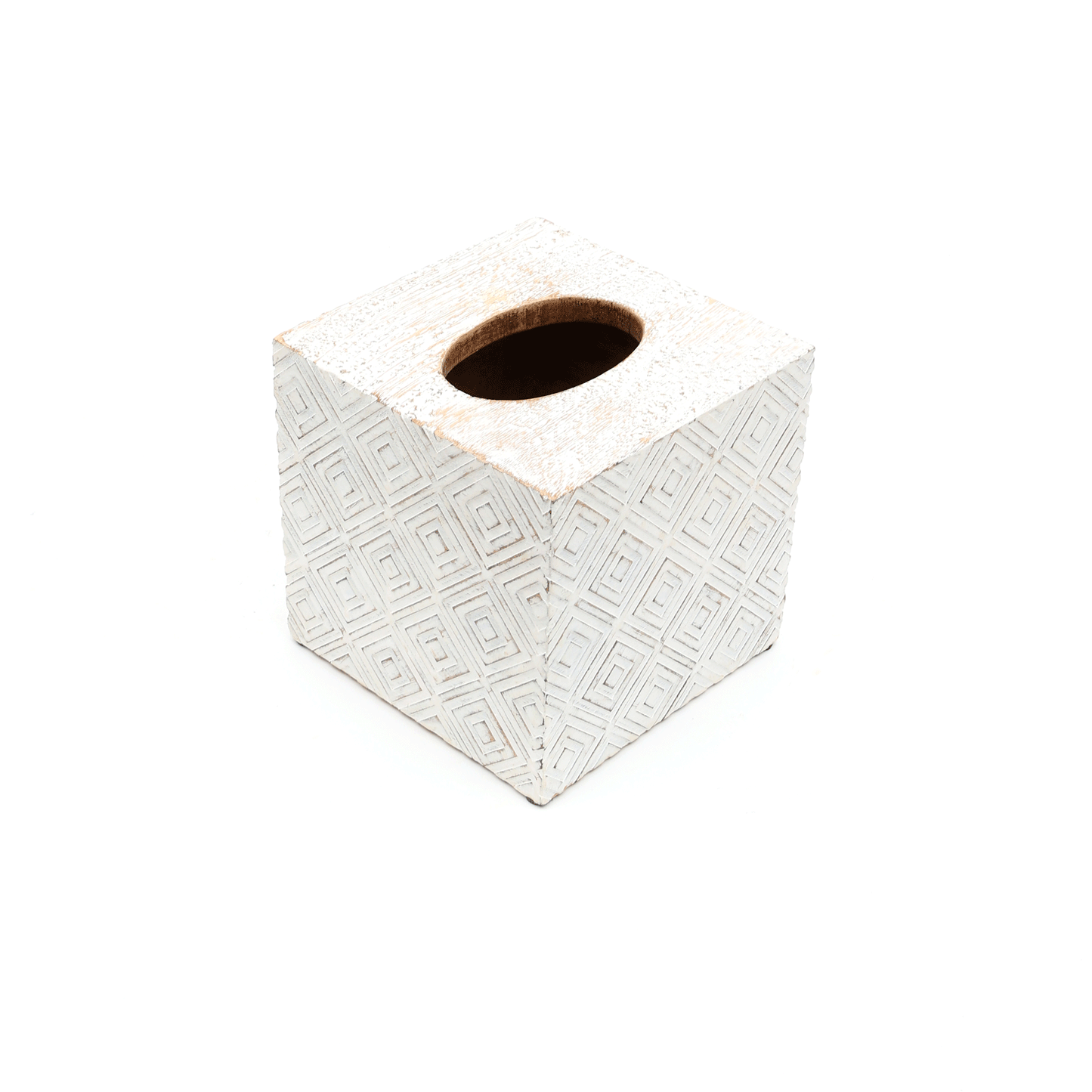 Ronald Tissue Box – White Finish