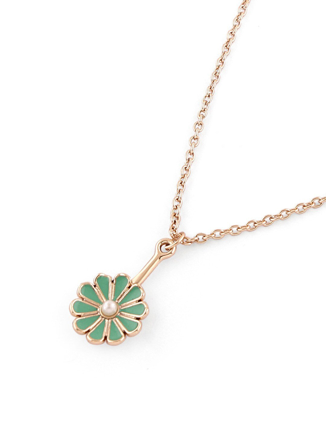 Gold Plated Pearl Studded Chain – Fashion Necklace – Alloy with Pearls – 26 cm