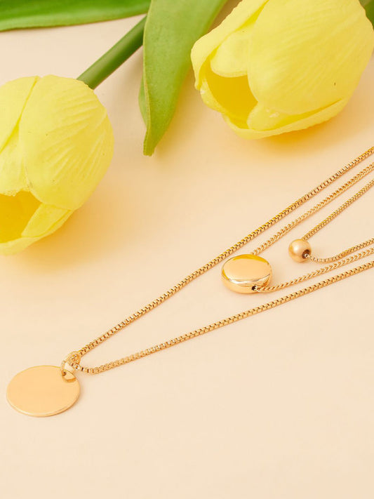 Multi-Strand Chain – Fashion Necklace – Gold-Toned Alloy