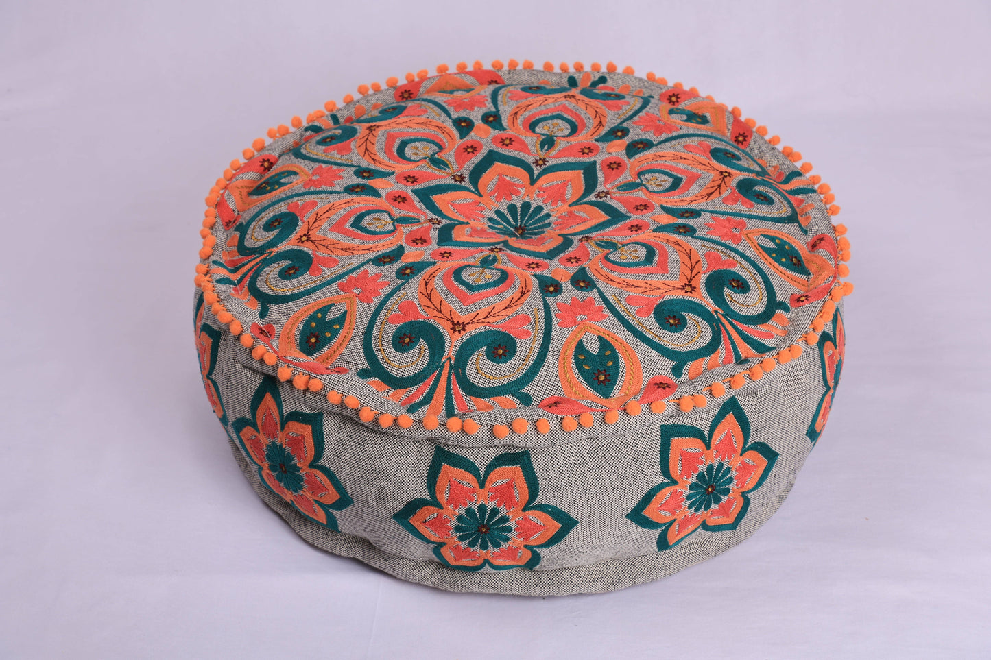 Multicolor Mandala Cotton Pouf Ottoman