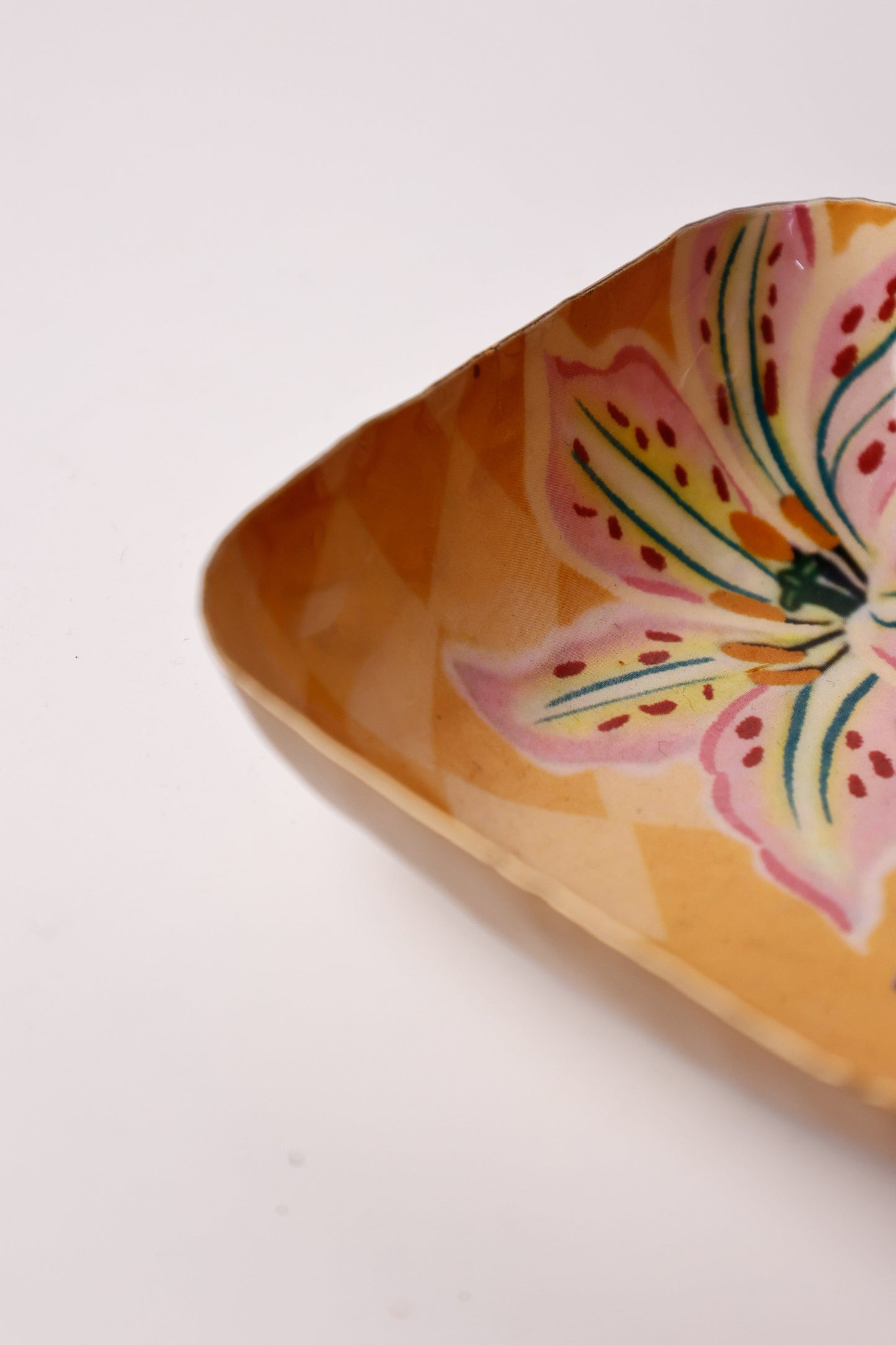 Serving Bowl | Metal Vibrant Floral | 10x10x3cm, Yellow