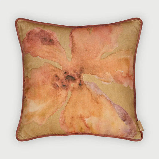 Bloom Ochre Velvet Cushion Cover SanctuaryLiving