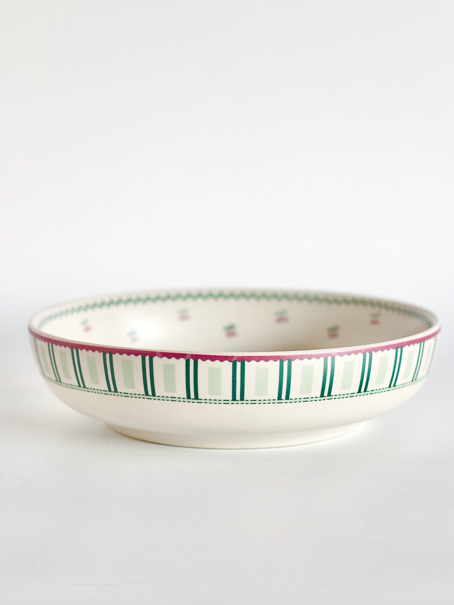 Serving Bowl | Ceramic Floral Motif | Dia-18.5 x H-5 cm