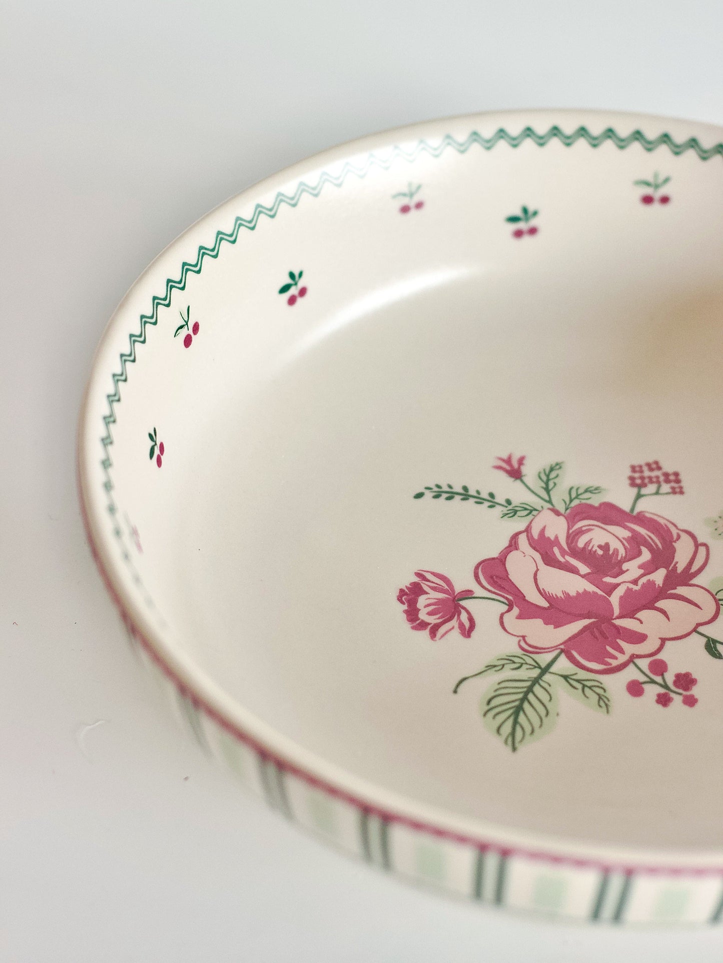 Serving Bowl | Ceramic Floral Motif | Dia-18.5 x H-5 cm