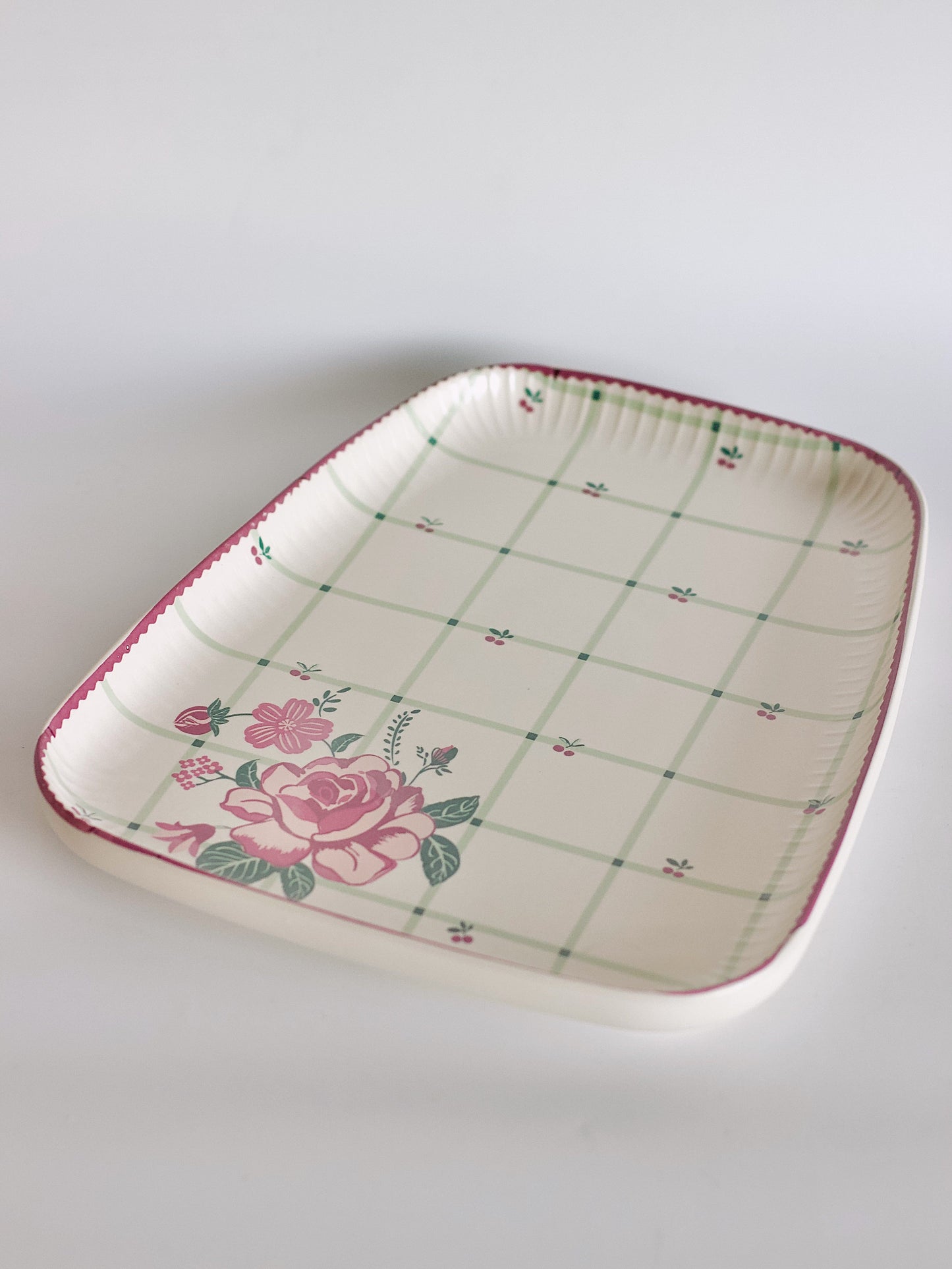 Serving Plate | Ceramic Floral Print | 28x21.5cm