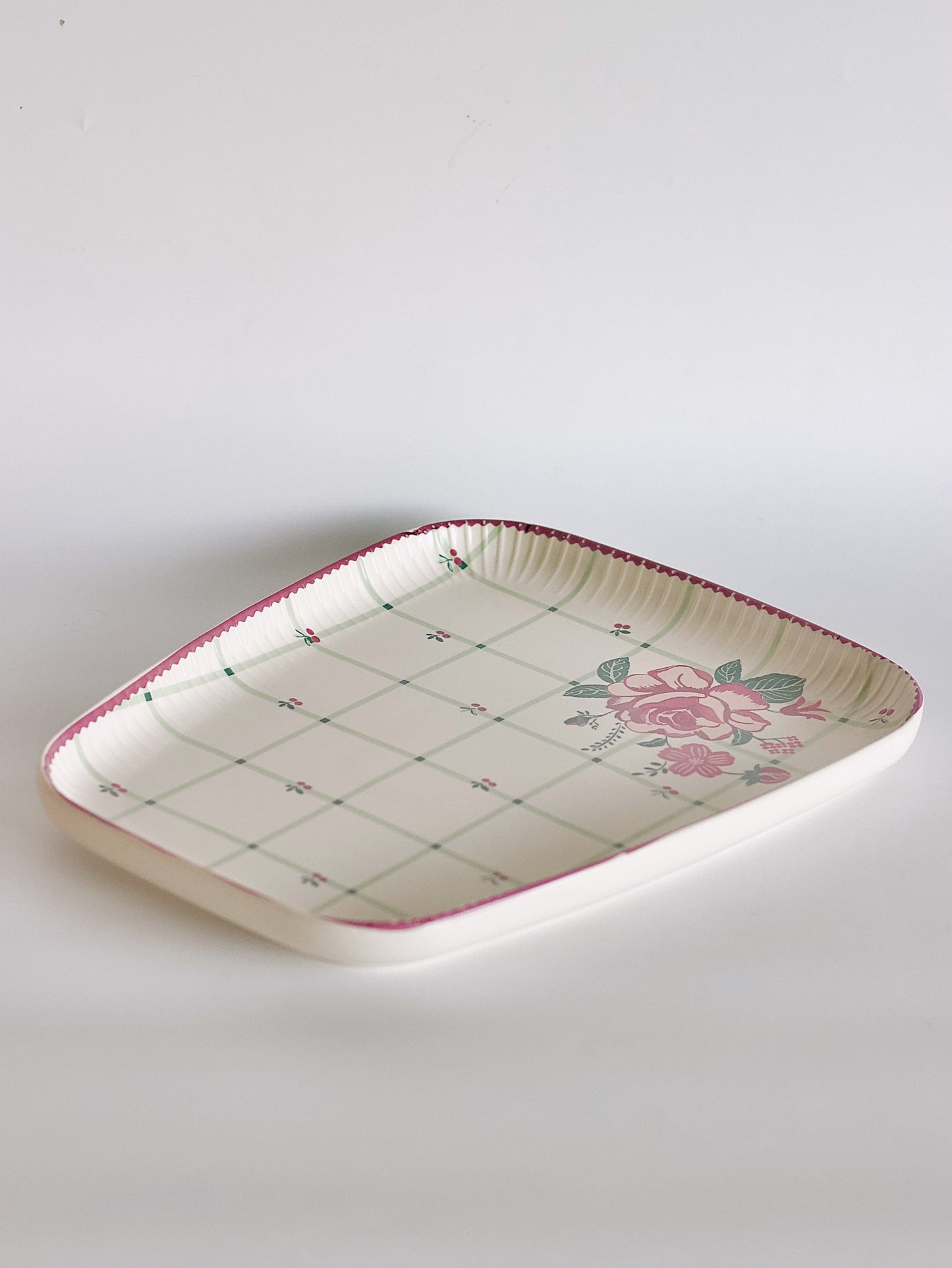 Serving Plate | Ceramic Floral Print | 28x21.5cm