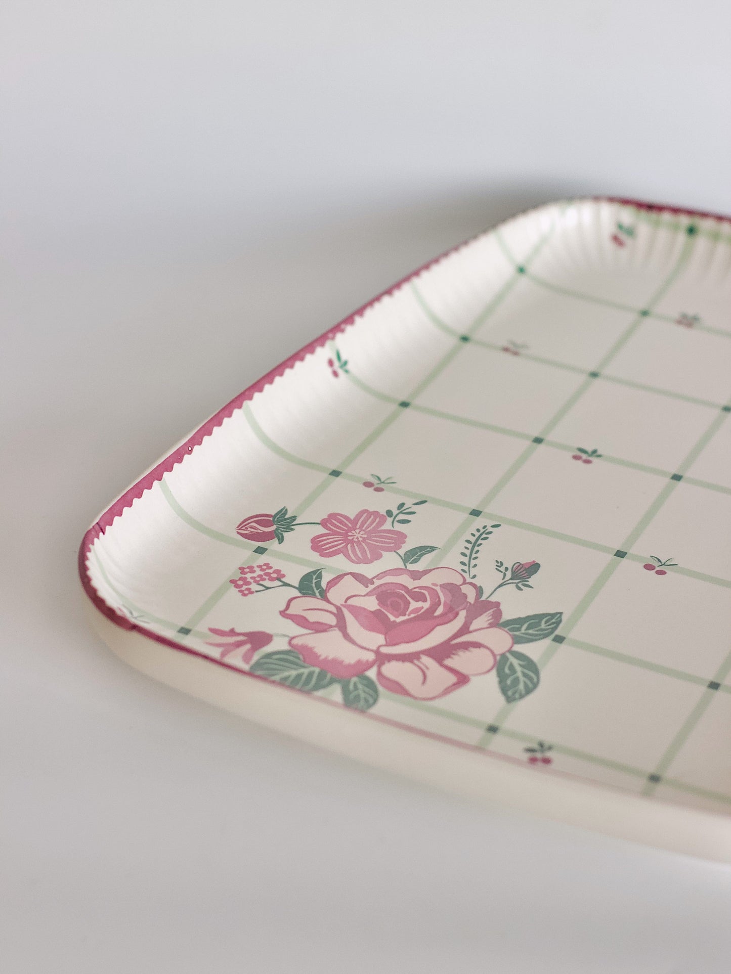 Serving Plate | Ceramic Floral Print | 28x21.5cm