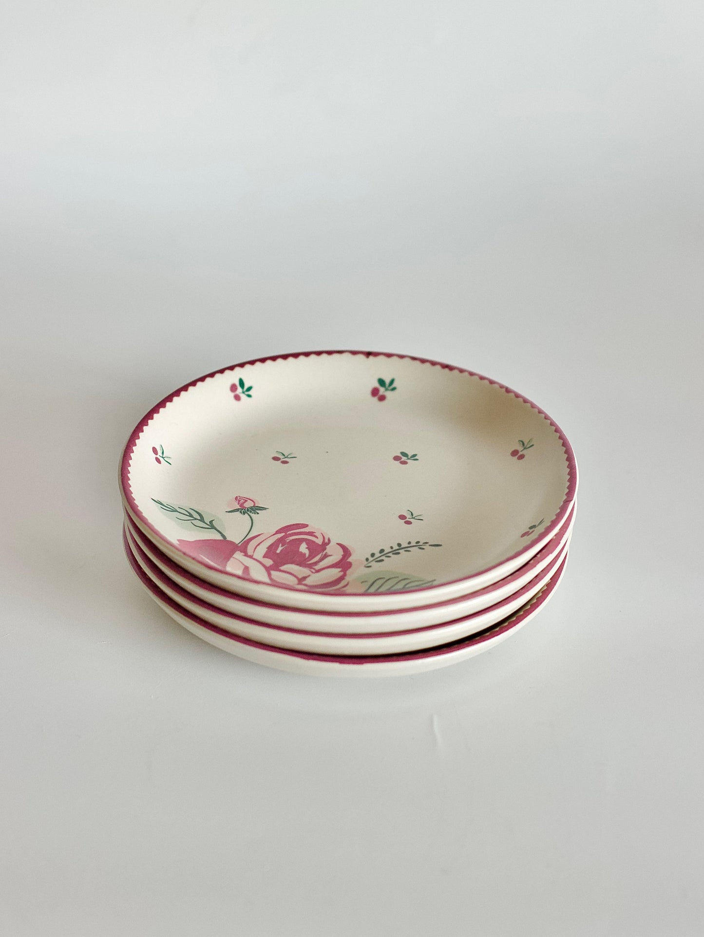 Bloomsberry Ceramic Snacks Plate 12cm - Set of 4