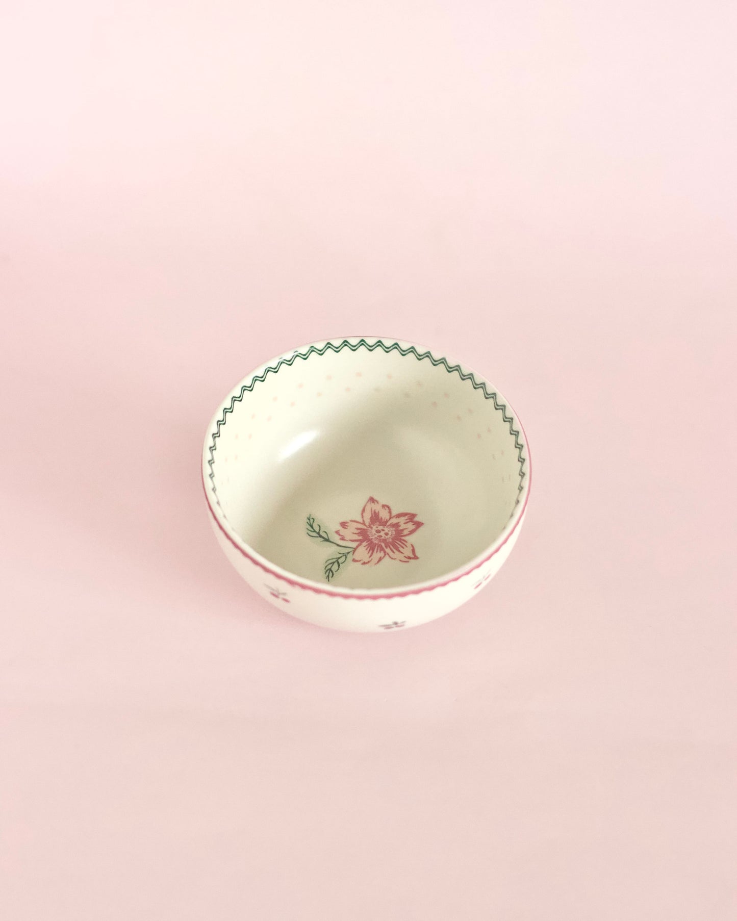 Serving Bowl | Ceramic Floral Decal | Set of 4, 10x5cm