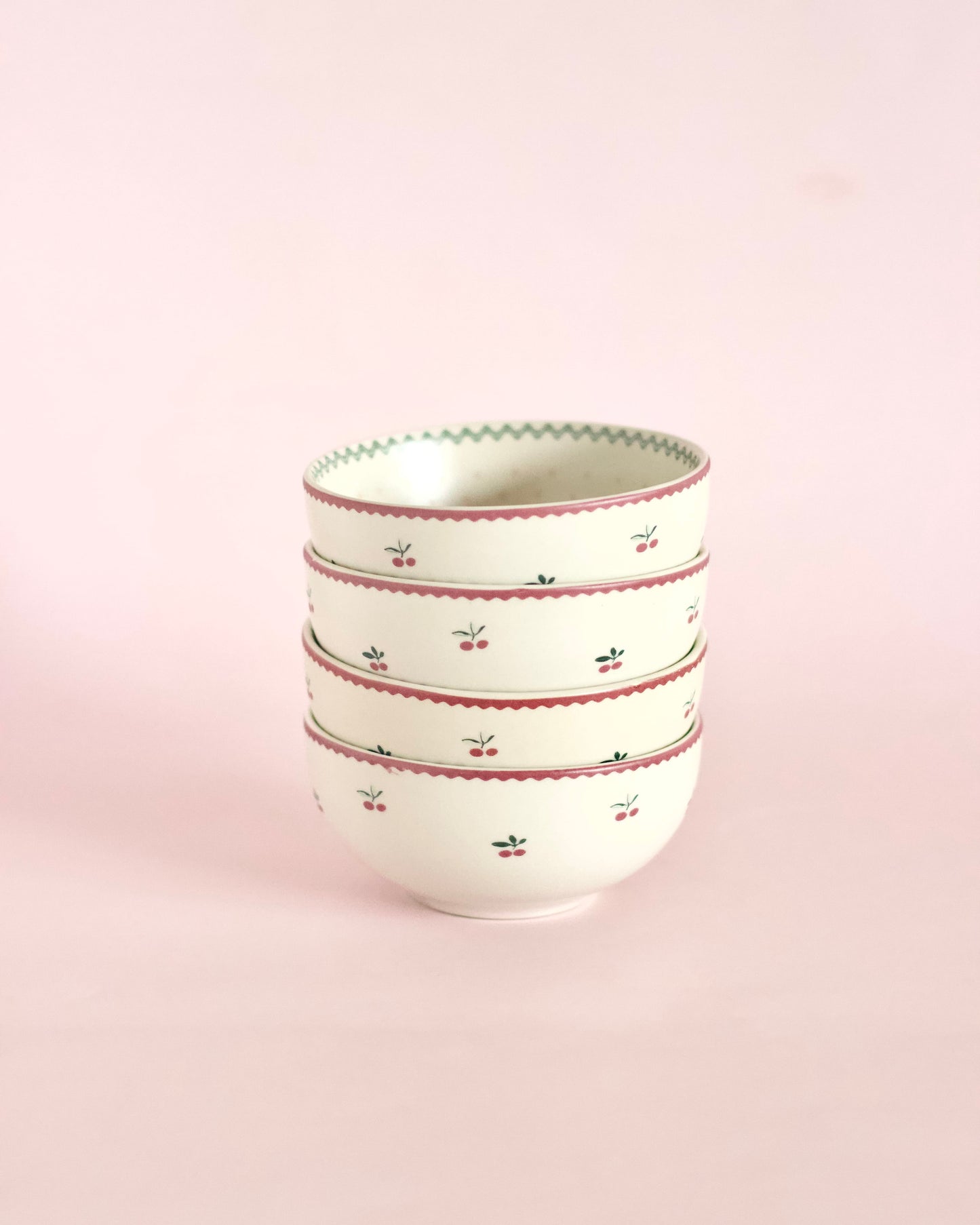 Serving Bowl | Ceramic Floral Decal | Set of 4, 10x5cm