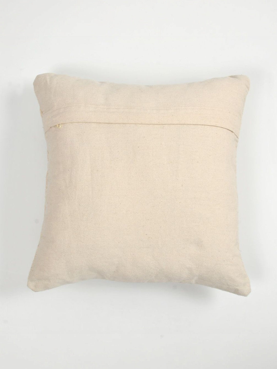 Set of 2 - White & Green Floral Square Cushion Covers – Decorative Pillow Covers – Breathable Cotton