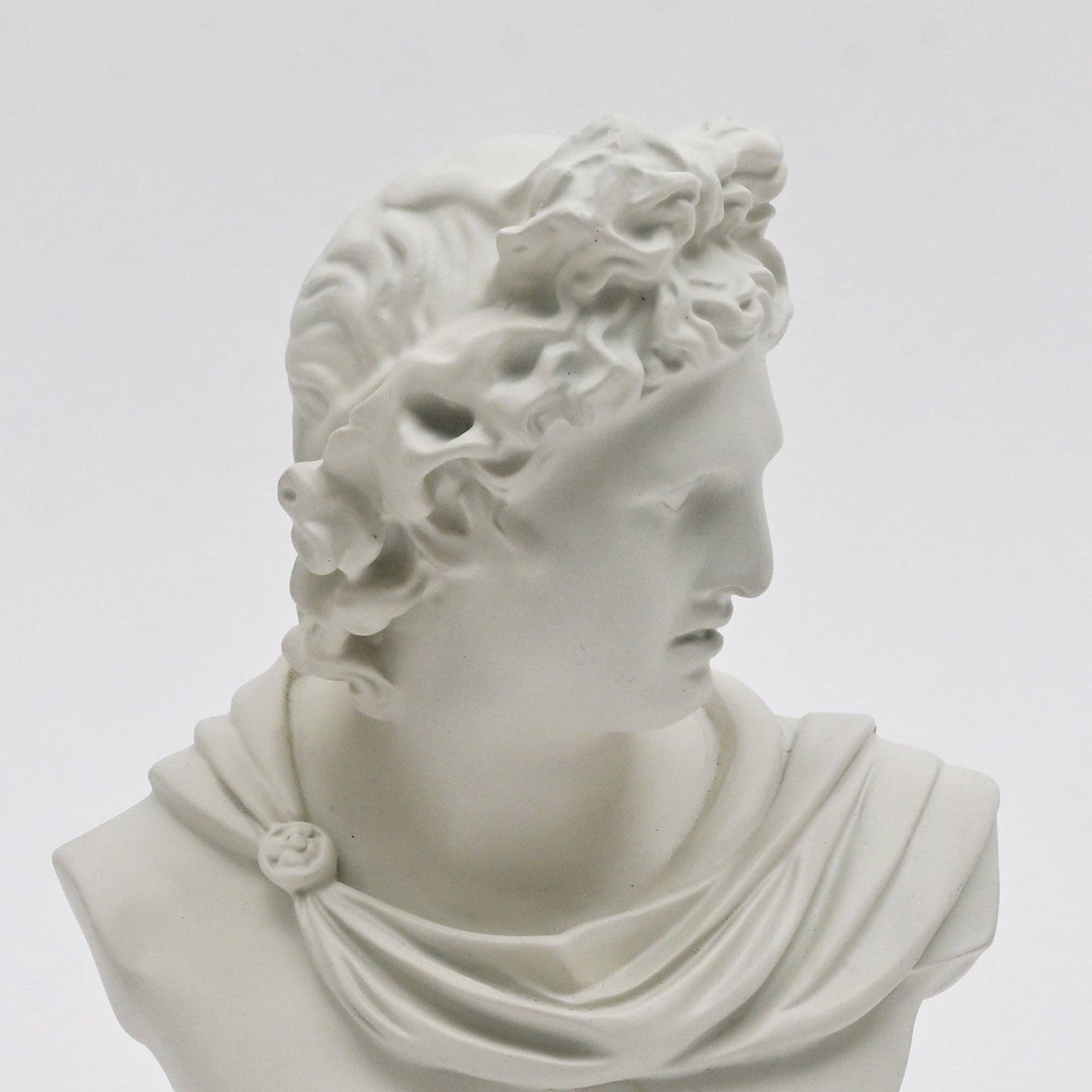 Ivory Greco-Roman Classical Bust Sculpture in Matte Resin