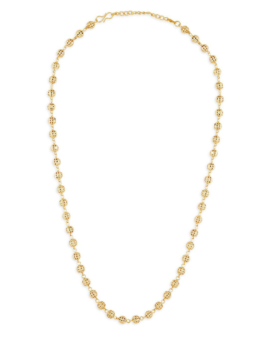 Gold-Plated Beaded Chain – Retail Necklace – Beaded Design – 29 cm Length