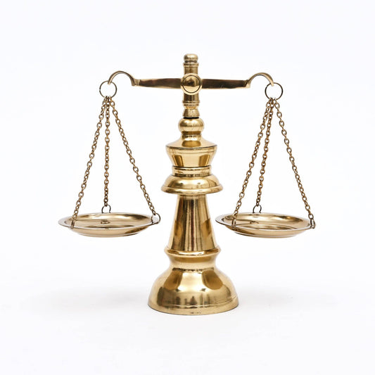 Antique Gold Balance Scale Decor - Vintage Home Accent