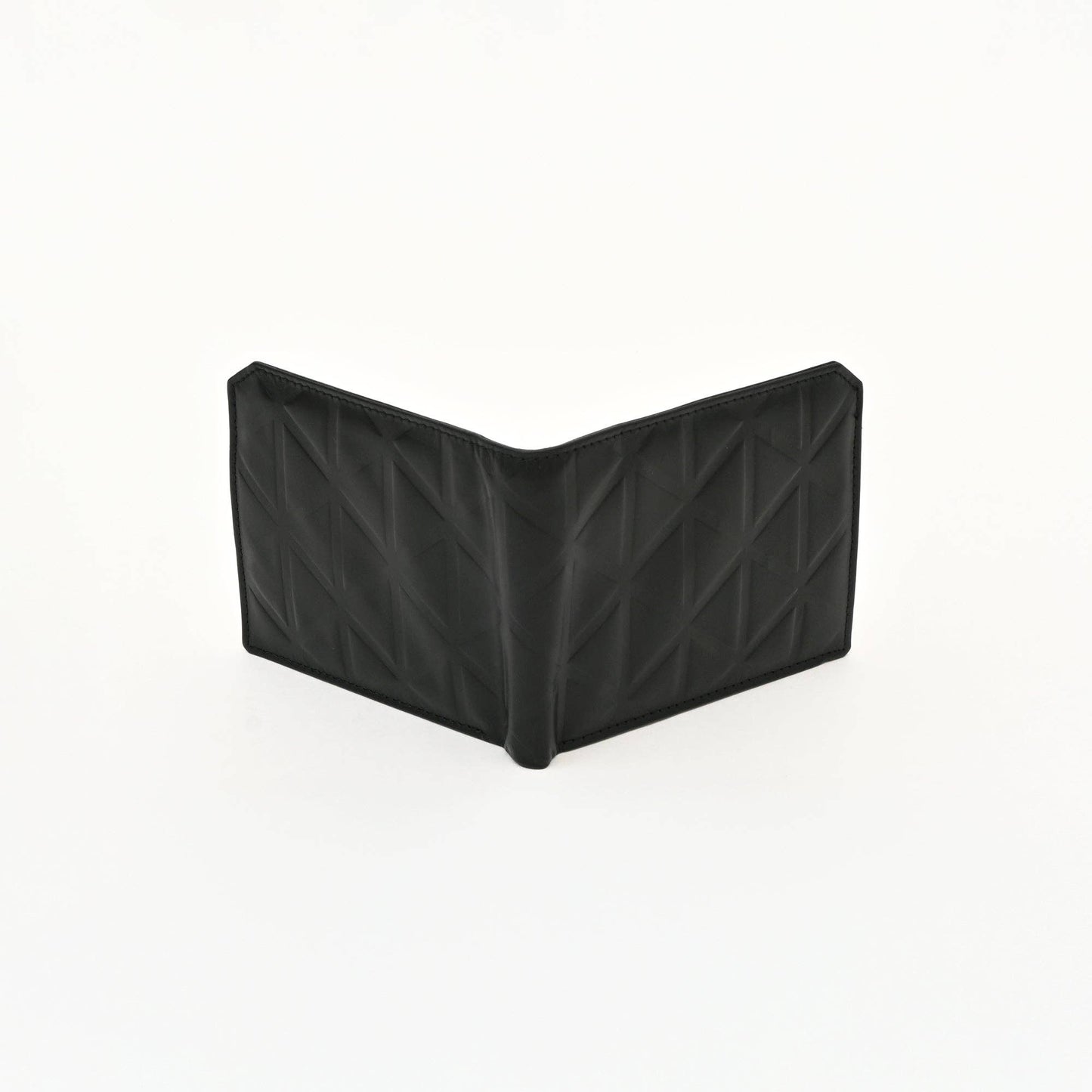 Slim Black Napa Leather Men's Wallet – Croc Pattern