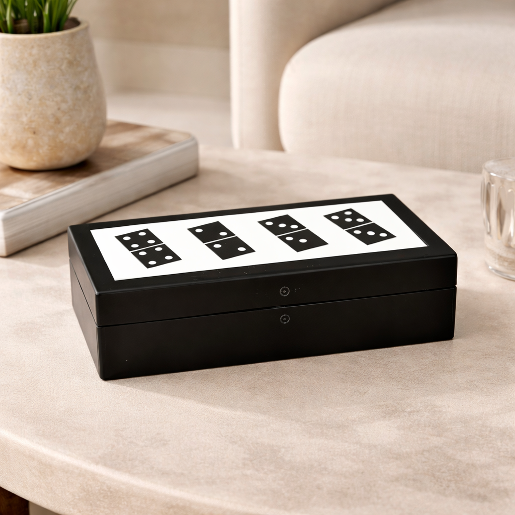 Decorative Domino Set – Resin Tiles & MDF Box