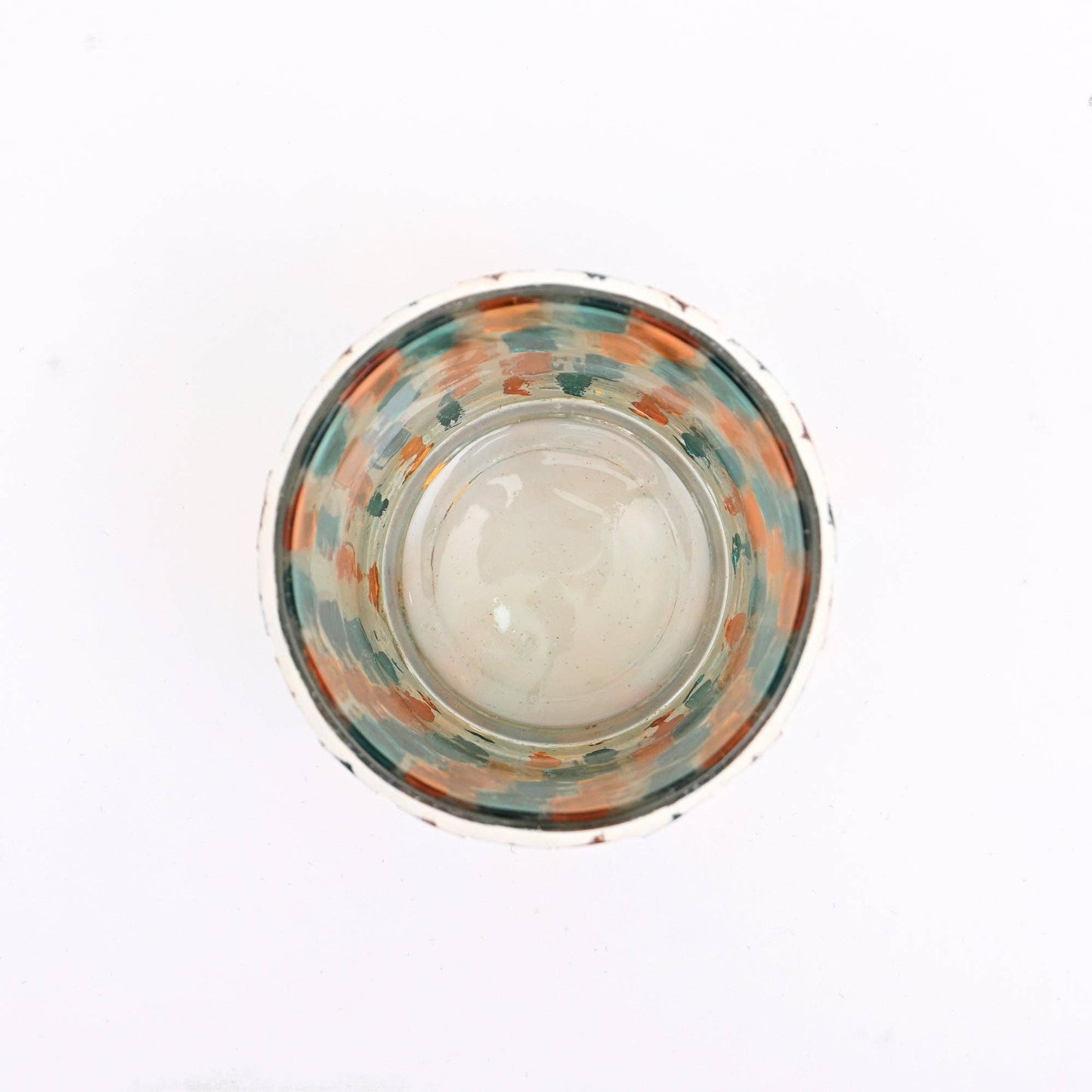 Round Mosaic Glass Votive Candle Holder – Handmade Decorative Tealight Holder