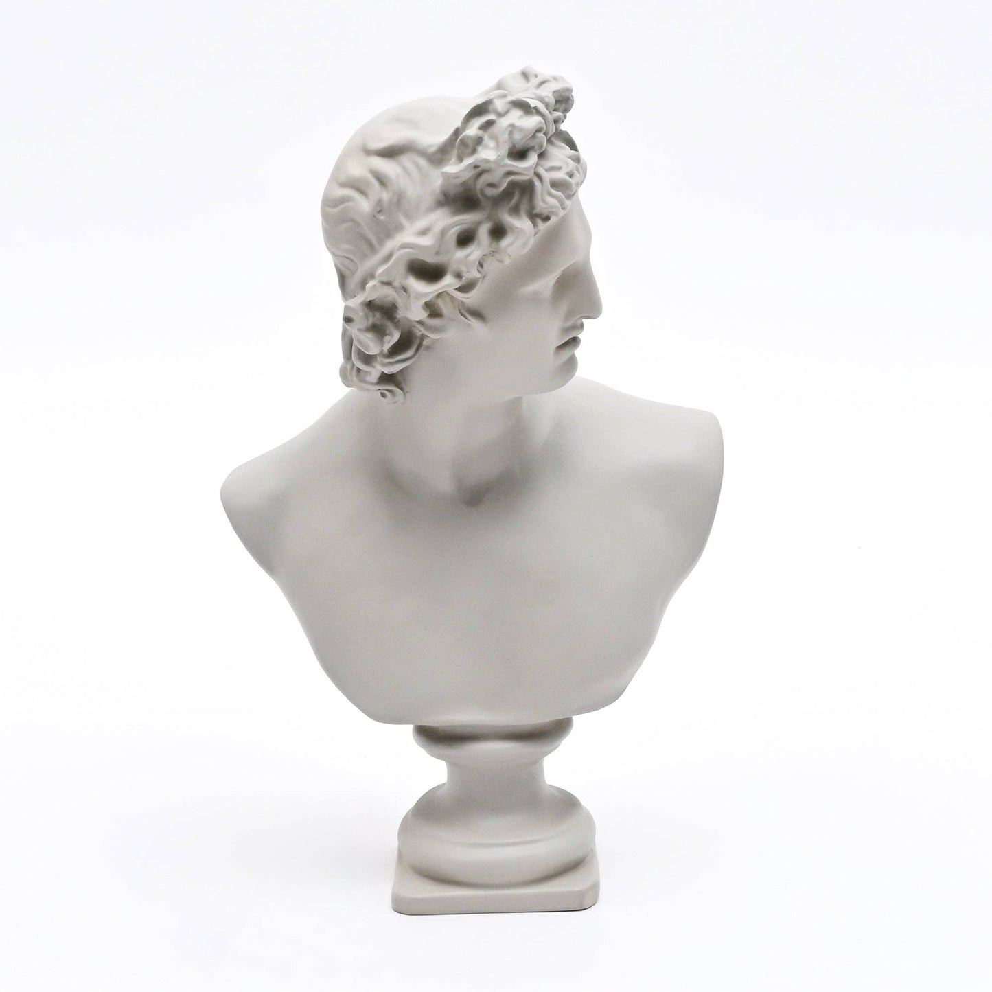 Grey Neo-Classical Bust Sculpture in Matte Resin
