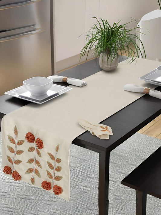 Embroidered Cotton Table Runner – Decorative Dining Linen – Artisan Collection