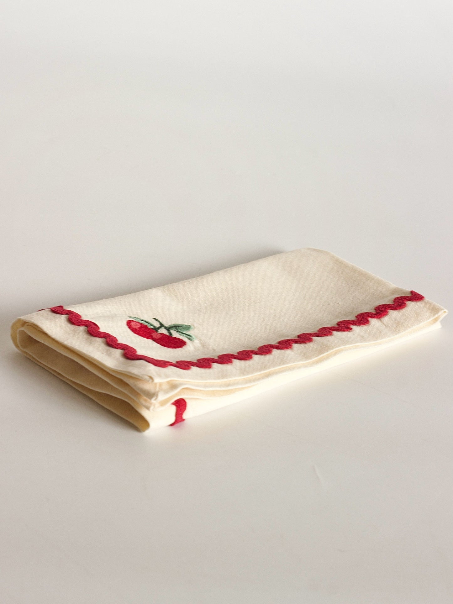 Cherry Crush Embroidered Napkins - Set of 6